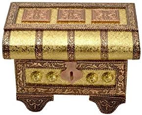 Rajasthani Antik Geleneksel Zarif Etnik Tasarımcı Hint Bilezik Bilezik Dekoratif Mücevher Kutusu/Sandook/Mücevher Kutusu/Para Kutusu/Oda