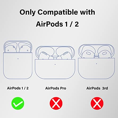 Wonhibo Sevimli Kelebek Airpods Durumda, silikon Kızlar Mavi Tasarımcı Kapak Apple Airpod için 1 & 2 Anahtarlık ile