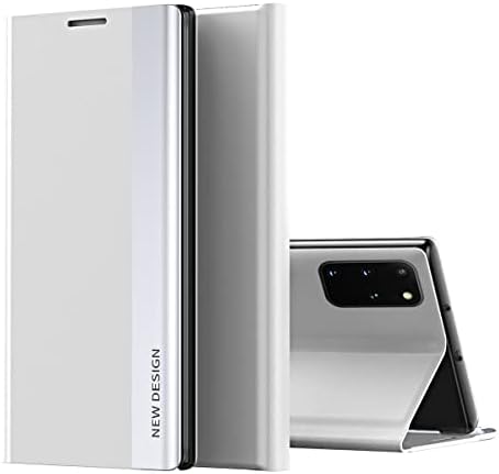 Telefon Kılıfı Kapak Samsung Galaxy S20 Artı ile Uyumlu Manyetik Saydam Kaplama Deri Flip Case + PC Akıllı Tam Vücut Koruyucu Kabuk