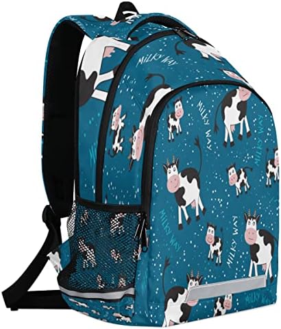 cfpolar İnekler Buzağılar ve Yıldızlı Gökyüzü Öğrenci dizüstü bilgisayar bölmeli sırt çantası okul sırt çantası Kadın erkek Üniversite