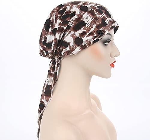 Fxhıxıy Önceden Bağlı Bandana Türban Şapka Kemo Kanseri Başörtüsü Headwraps Şapkalar Kadınlar için Saç Kapağı Şapka