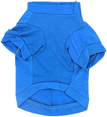 Suppion Küçük Pet Köpek Giysileri Moda Kostüm Yavru Kedi T-Shirt Giyim (XS, Mavi)