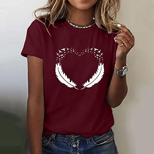 Bayanlar Yaz Üstleri Rahat Gevşek Crewneck Kısa Kollu Kazak Tess Moda Kelebek Karahindiba baskı t-shirt