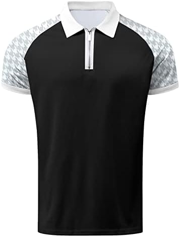 Erkek Rahat Rahat T Shirt Golf Gömlek Retro Renk Açık Sokak Kısa Kollu Düğmeli Baskı Giyim