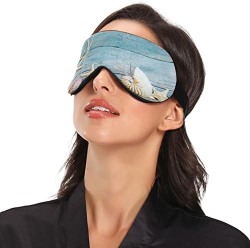 Parlak Denizyıldızı Plaj Nefes Uyku Gözler Maske, Serin Duygu Göz Uyku Kapak için Yaz Dinlenme, elastik Konturlu Körü Körüne için Kadın