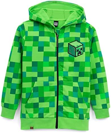 Minecraft Çocuk / Erkek Sarmaşık Karakter Kapüşonlu Sweatshirt