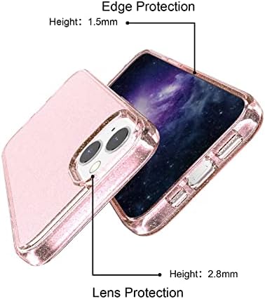 SPESTHOR iphone için kılıf 13 Mini, Glitter Sparkle Bling Darbeye Dayanıklı Koruyucu Telefon Kılıfları Kadınlar Kızlar için, 5.4 İnç,