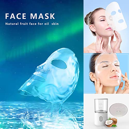 Yüz Maskesi Makinesi, Yüz Maskesi Makinesi Çok Fonksiyonlu Doğal Meyve Sebze Kollajen Krem Maske Makinesi USB Şarj Edilebilir DIY Otomatik