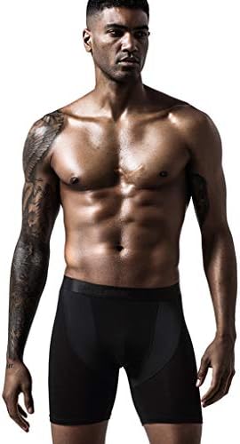 Bmısegm baksır şort Erkekler İçin Paketi Nefes Kurutma Hızlı Seksi Elastik Spor Uzun İnce Düz erkek Pantolon İç Çamaşırı Erkekler