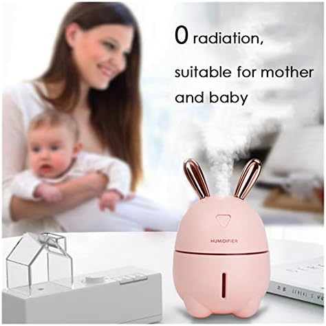 Yaratıcı yeni sevimli tavşan Nemlendirici USB Difüzör 300 ml Kapasiteli Sıcak renkli gece lambası hava nemlendirici arıtma hediyeler