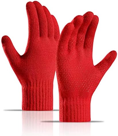 Şapka Eşarp Eldiven Seti Kadınlar ve Erkekler için 3 in 1 Kış Bere Şapka Boyun Sıcak Eşarp dokunmatik ekran eldiveni Örgü Seti