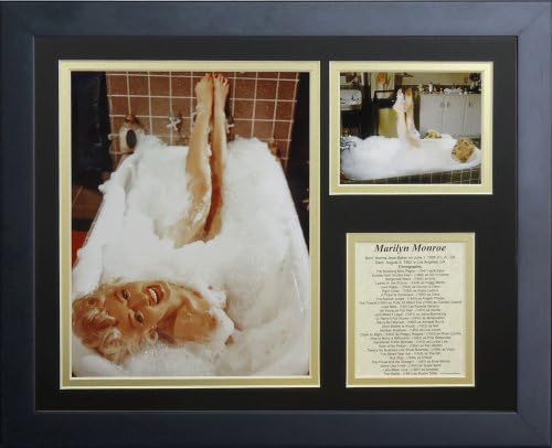 Efsaneler Asla Ölmez Marilyn Monroe Küvet Çerçeveli Fotoğraf Kolajı, 11x14 inç, (16302U)