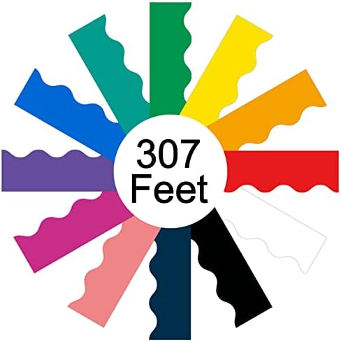 307 Feet 12 Renk Bülten Tahtası Sınır Çıkartmalar Sınıf Süslemeleri Yapışkanlı Çok Renkli Yatılı Okul Duvar Dekoru