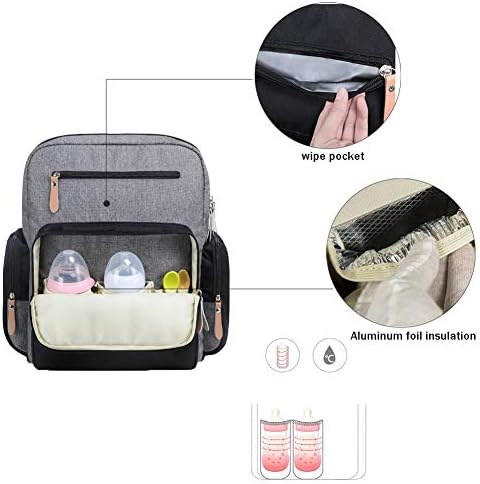 Bebek bezi çantası sırt çantası,OUSIJOJO Bebek bakımı için su geçirmez çok fonksiyonlu anne çantası Büyük kapasiteli Şık ve dayanıklı