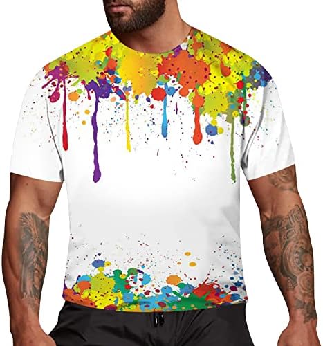 2023 Yeni erkek 3D Desen Baskılı Kısa Kollu T Shirt Casual Grafik Tees Erkek Uzun Kollu Tee Paketi