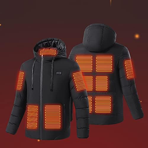Erkekler ısıtmalı dış giyim ve ceketler sürme kayak balıkçılık açık sıcak pamuklu ceket ile şarj ısı kapşonlu bombacı ceket