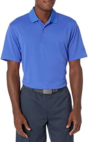 PGA TOUR erkek Airflux Katı Örgü Kısa Kollu Golf Polo Gömlek (Boyutları S-4x)