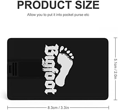 Bigfoot Ayak İzi USB Flash Sürücü Kredi Kartı Tasarımı USB Flash Sürücü Kişiselleştirilmiş Memory Stick Anahtar 64G