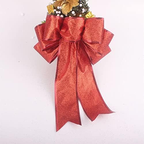 Noel Kolye Renkli parlak sim Pembe noel yayı Şerit Noel Ağacı Dekorasyon Kolye noel yayı Mini Süs