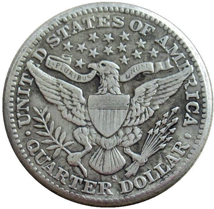 Amerikan Çeyrek Berber 1896 Gümüş Kaplama Çoğaltma hatıra parası