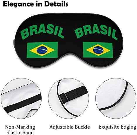 Brezilya bayrağı göz maskesi uyku körü körüne ayarlanabilir kayış blokları ışık kör seyahat uyku Yoga şekerleme