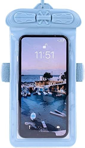 Vaxson telefon kılıfı ile Uyumlu Doro 8080 Su Geçirmez Kılıfı Kuru Çanta [Ekran Koruyucu Film ] Mavi
