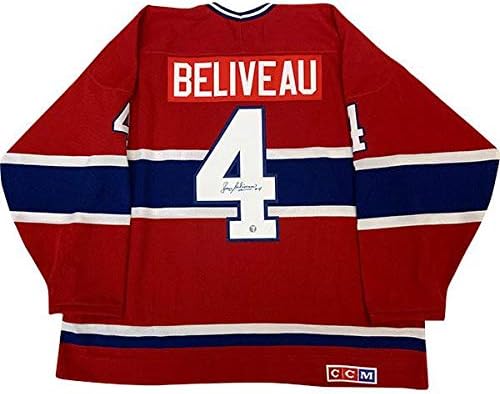 Jean Beliveau (merhum) İmzalı Montreal Canadiens Pro Forması-İmzalı NHL Formaları