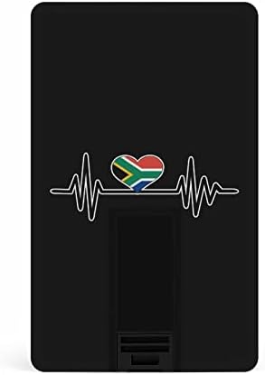 Güney Afrika Kalp Yendi USB Flash Sürücü Kredi Kartı Tasarımı USB Flash Sürücü Kişiselleştirilmiş Memory Stick Anahtar 64G