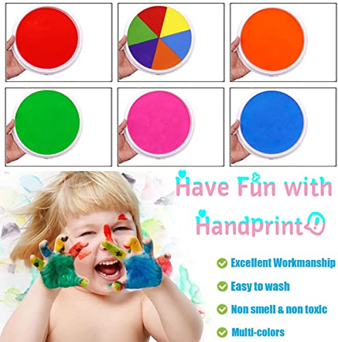 6 Pcs Multicolors Bebek mürekkep pedi için Bebek Ayak İzleri El İzleri Parmak İzi Kiti, mükemmel Tutmak Bebek Bellek Aile Bellek veya