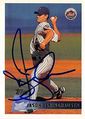 Jason Isringhausen imzalı beyzbol kartı (New York Mets SC) 1996 Topps 369-Beyzbol Slabbed İmzalı Kartlar