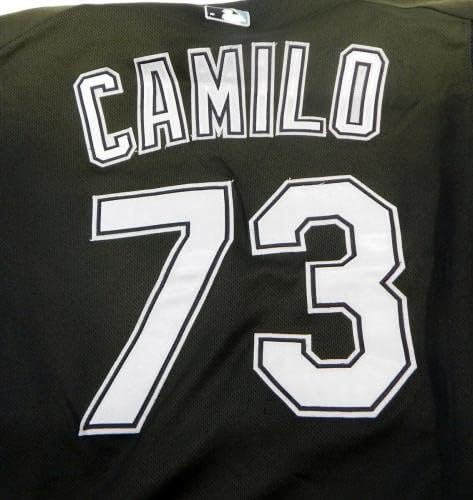 2003-06 Florida Marlins Juan Camillo 73 Oyun Kullanılmış Siyah Forma BP ST XL 126-Oyun Kullanılmış MLB Formaları