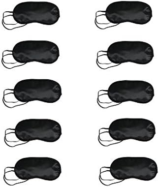 AnHua ® 10 adet Toptan Göz Maskesi Gölge Kapak Körü Körüne Gece Uyku Körü Körüne Oyunları Siyah
