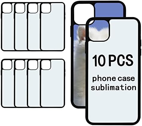 OKBA 10 ADET Süblimasyon Boş Telefon Kılıfı için iPhone 14 Pro Max 6.7 İnç, mat Siyah Yumuşak Kauçuk Koruyucu Darbeye Dayanıklı Boşlukları