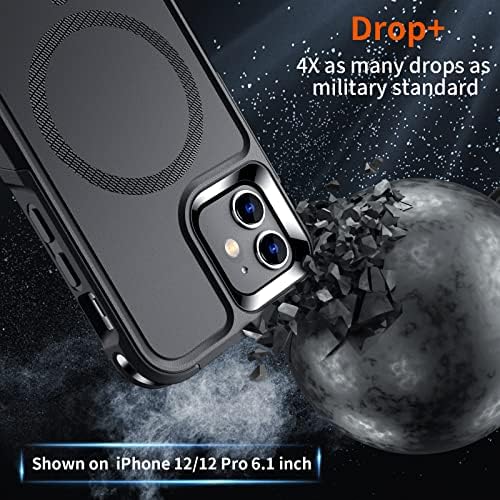 SUPFİNE Manyetik iPhone 12 Telefon Kılıfı / iPhone 12 Pro Telefon Kılıfı, [MagSafe ile Uyumlu] [10 FT Askeri Sınıf Düşme Koruması]