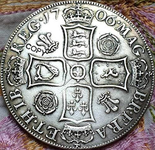 1706 İngiltere 1 Taç Kopya Paraları Ev Odası Ofis Dekor için
