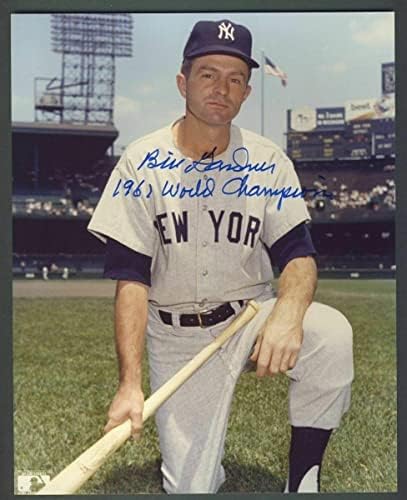 Billy Gardner 1961 Dünya Şampiyonu New York Yankees İmzalı 8x10 Fotoğraf İmzalı MLB Fotoğrafları