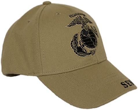 ABD Deniz USMC Semper Fı Logo Kartal Embridered Kap Şapka Bej