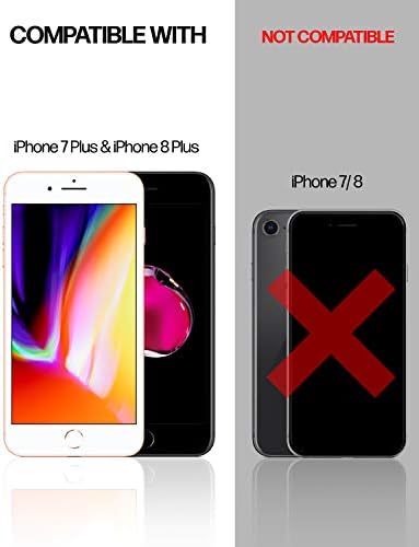 iPhone 8 Plus Ekran Koruyucu/iPhone 7 Plus Ekran Koruyucu Temperli Cam için Tasarlanmış Güç Teorisi [9H Sertlik], Kolay Kurulum Kiti,
