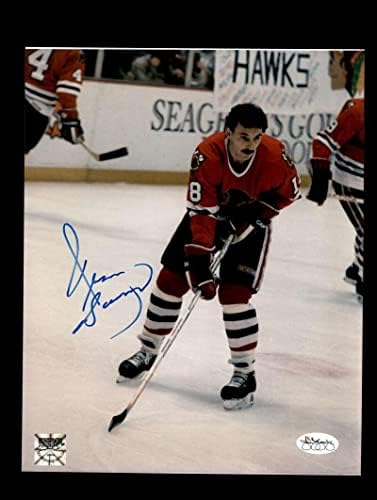 Denis Savard JSA Coa İmzalı 8x10 Fotoğraf İmzalı-İmzalı NHL Fotoğrafları