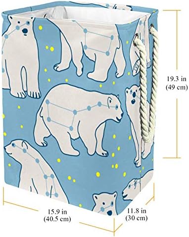 Inhomer küçük ayı kutup ayısı 300D Oxford PVC Su Geçirmez Giysiler Sepet Büyük çamaşır sepeti Battaniye Giyim Oyuncaklar Yatak Odası