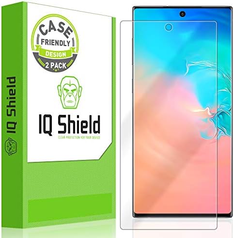 IQ Shield Ekran Koruyucu Samsung Galaxy Note 10+ Plus ile Uyumlu (Not 10+ 5G, 6,8 inç Ekran) (2'li Paket) (Kasa Dostu) Kabarcık Önleyici