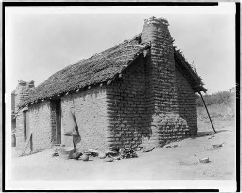 Tarihselfindings Fotoğraf: Modern Cupeno Evi, Kuzey Amerika Kızılderilileri, c1924, Edward S. Curtis, Fotoğrafçı