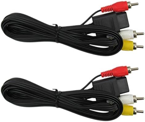 USonline911 2 Takım AC Adaptör Güç Kaynağı ve AV kablo kordonu ile Uyumlu Nintendo 64 N64 AV Ses Video A / V Kablosu 2 Takım